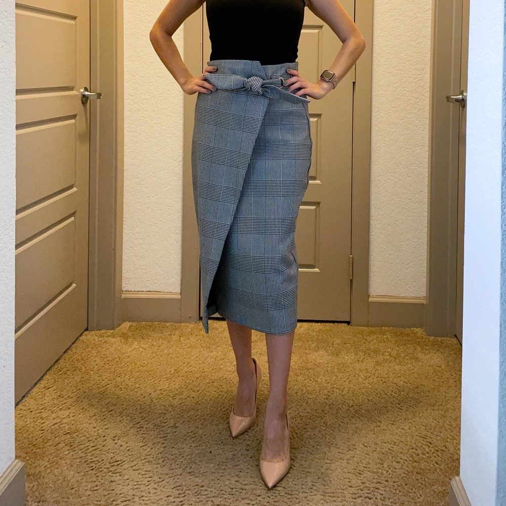 Jacquard skirt black/white